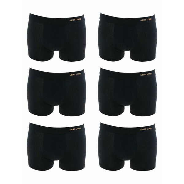 UOMO BOXER 6 PACK ΜΑΥΡΟ