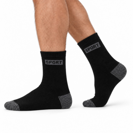 Μαύρες ισοθερμικές κάλτσες Thermal φορεμένες