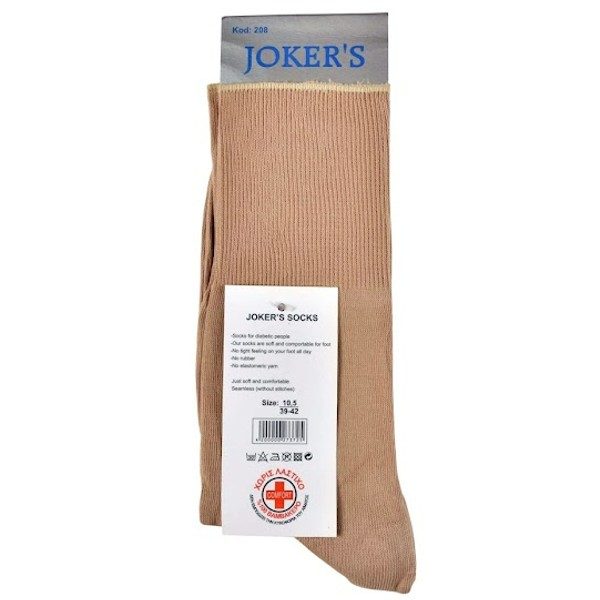 jokers ανδρικη κλασικη βαμβακερη καλτσα χωρισ λαστχο