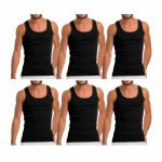 ONUREL 103 Ανδρικές Φανέλες Ράντα 6Pack Μαύρες