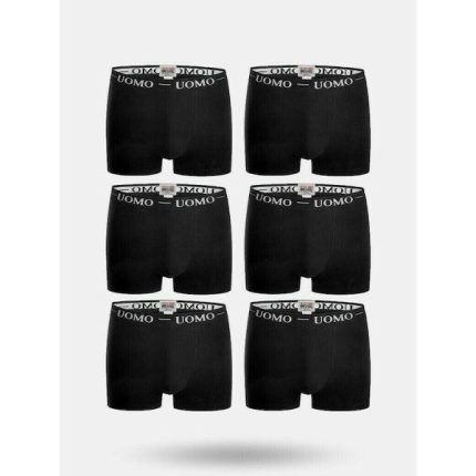 uomo boxer 6 pack μαυρο