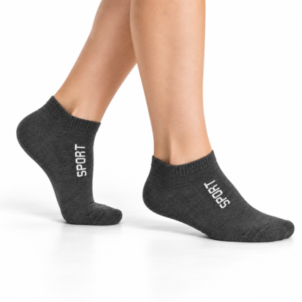 JOKERS Unisex Πετσετέ Σοσόνια Ανθρακί 1-Pack – γυναικεία πόδια σε πλαϊνό βηματισμό