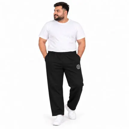 ανδρική χειμερινή φόρμα υπερμέγεθες Μαύρο BODY FREE – μπροστινή όψη