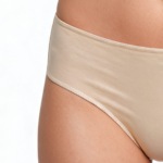 Μπεζ βαμβακερό γυναικείο σλιπ New Lilla 10006 – λεπτομέρεια πλαϊνού και λεπτού τελειώματος