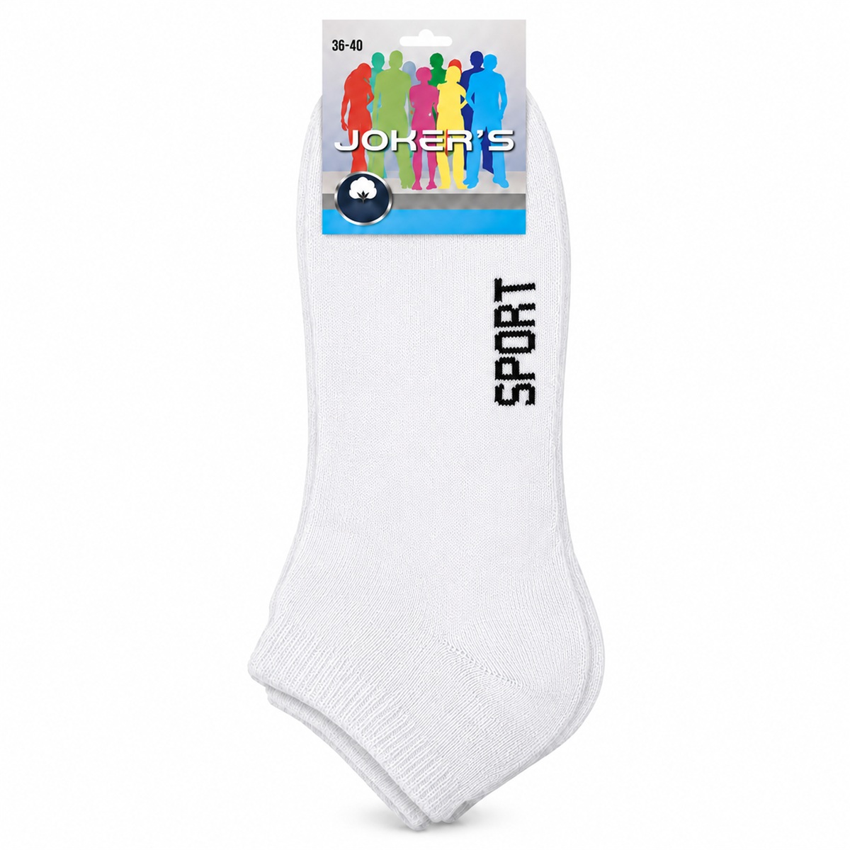 JOKERS λευκά unisex πετσετέ σοσόνια 1-pack 36–40