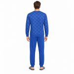 Ανδρική πιτζάμα 556 με καρό σχέδιο και fleece εσωτερικά – ρουά – πίσω