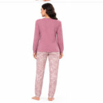 Γυναικεία ζεστή πιτζάμα 9107 σάπιο μήλο με fleece εσωτερικά – πίσω όψη