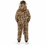 Παιδική ολόσωμη πιτζάμα fleece Κ9104-4 λεοπάρ για αγόρι – πίσω όψη