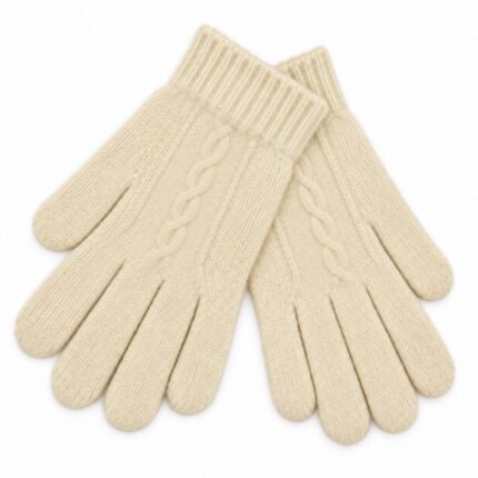 Παιδικά πλεκτά γαντάκια για κορίτσι εκρού